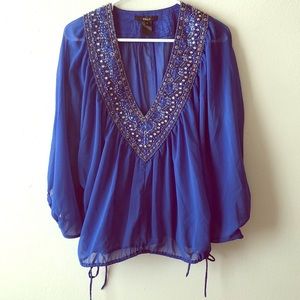 Jeweled see through tunic